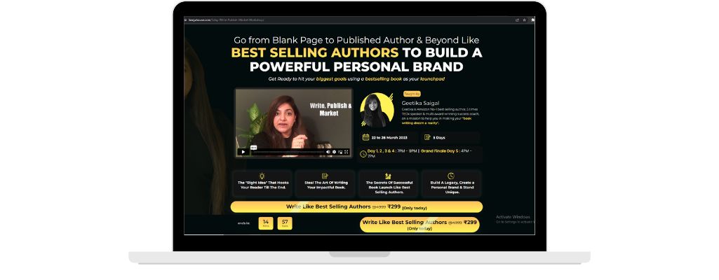 Author Workshop by Geetika Saigal